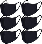 FECEDY 6pcs/Pack Black Mask Windproof Dustproof Masks Breathable Reusable Washed by FECEDY