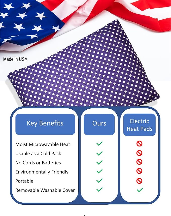 Microwavable Corn Filled Heating Pad and Cold Pack/Washable 100% Cotton Cover - Image 6