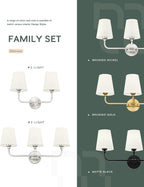 2-Light Bathroom Light Fixtures, Brushed Nickel Vanity Lights, Double Wall - Image 8