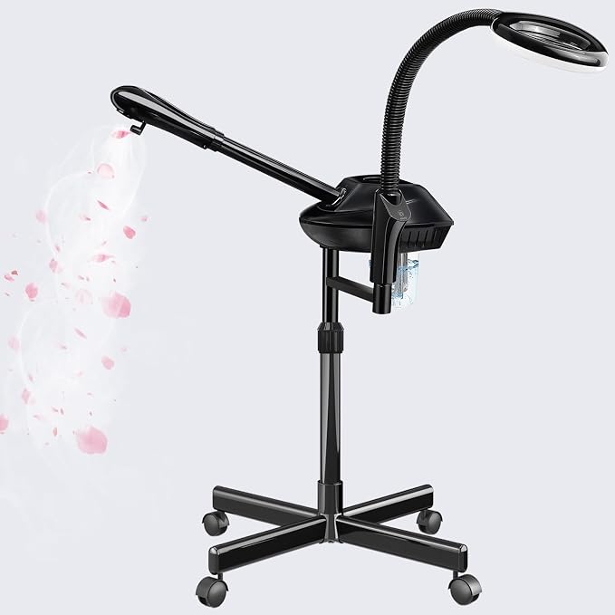Professional Facial Steamer on Wheels, 2 in 1 Face Steamer by lailelaodi