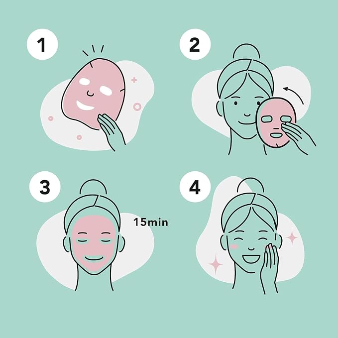 celavi Essence Facial Face Mask Paper Sheet Korea Skin Care Moisturizing 12 Pack - Image 8