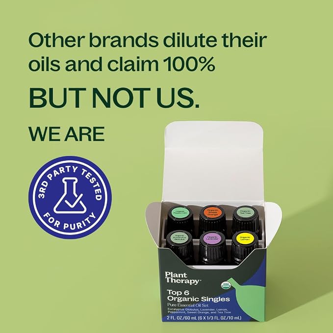 Plant Therapy Top 6 USDA Organic Essential Oil Set - Image 6