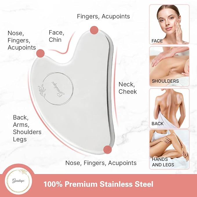 Stainless Steel Gua Sha Facial Tools | Guasha Tool - Image 2