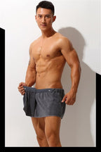 Men Soft Wearable Bath Towel Short Pants Soft Mircofiber Swimming Beach Towel - Image 6