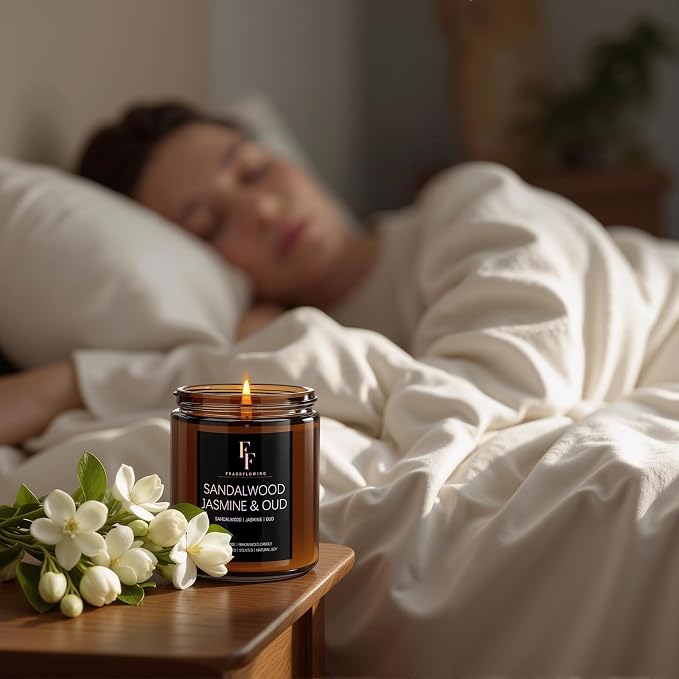 Sandalwood Jasmine Scented Candle - Image 4