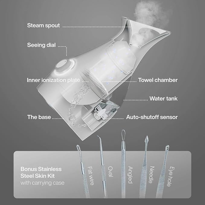 Pure Daily Care NanoSteamer Large 3-in-1 Nano Ionic Facial Steamer - Image 2