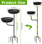 Freestanding Birdbaths Bowl Outdoor, Standing Garden Bird Bath Bird Feeder & - Image 2