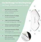 LeMeeOly 2Pcs Gua Sha Facial Tools Stainless Steel, Detailer GuaSha Set - Image 4