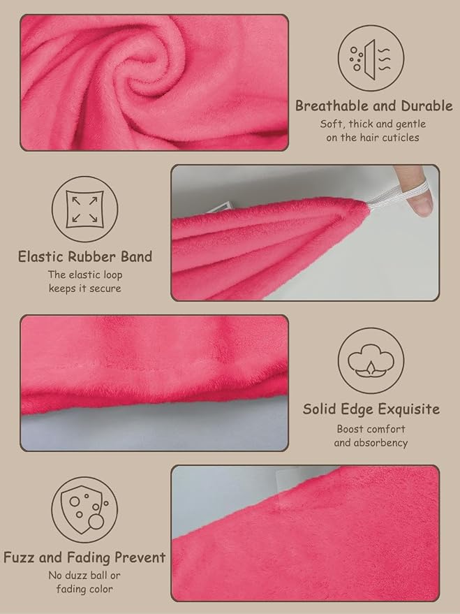 Microfiber Hair Towel Turban 3 Pack | Super Absorbent Quick Drying Hair Wrap - Image 3