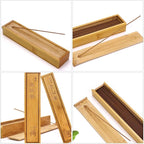HEALLILY Bamboo Incense Stick Holder and Storage Box - Image 7