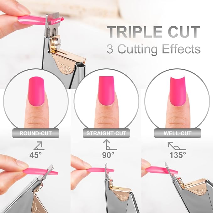 Nail Clippers for Acrylic Nails, Sharp Blade Nail Manicure Nail Tips Clipper - Image 2