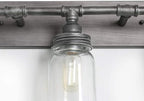LNC 24'' Large Bathroom Light Fixtures, Industrial 3 Mason Jar Vanity Light - Image 3