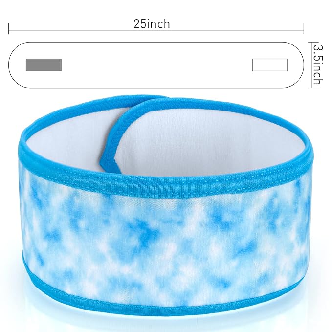 Denfany Spa Facial Headband 4 Pack Ultra Soft Adjustable Skincare - Image 4
