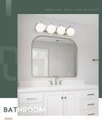 Bathroom Light Fixtures, 4 Light Brushed Nickel Vanity Light, 26 Inch Modern - Image 6