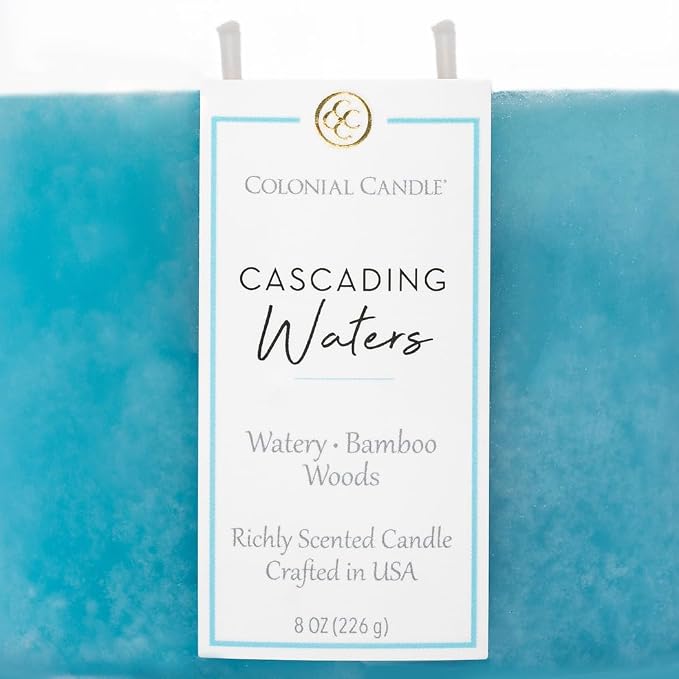 Colonial Candle Cascading Waters Scented Candle Jar, Highly Fragranced Candles - Image 5