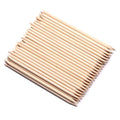 100 Pcs Orange Wood Nail Sticks Double Sided Multi Functional Cuticle Pusher by Borogo