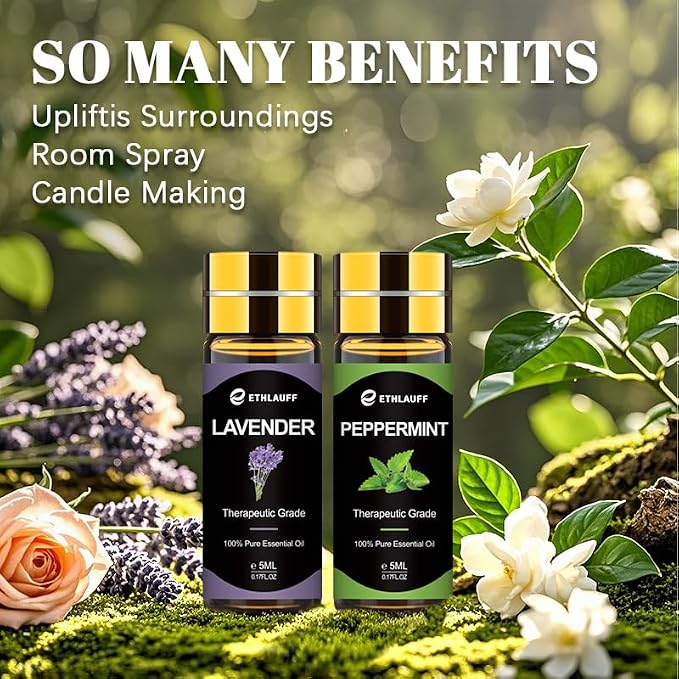 Essential Oils Set 40 Pcs, Humidifier, Candle Bath Bombs Making, 40 * 5ML - Image 2