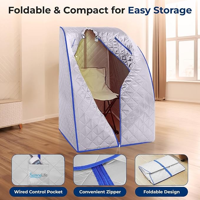 SereneLife Portable Sauna Box for Home, Infrared Sauna Tent - Image 5