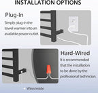 XBVV Black Towel Warmer Rack for Bathroom - Image 5