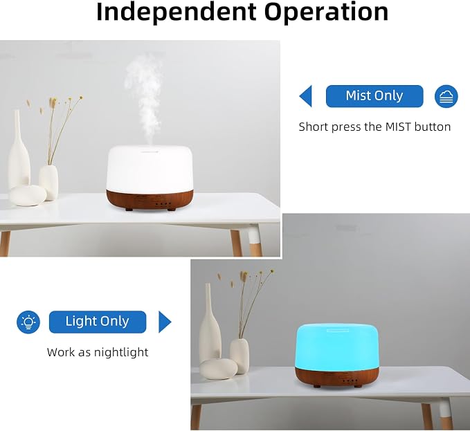 SPLITSKY 300ML Essential Oil Diffuser Aromatherapy Diffuser, Quiet 8 Hours - Image 3
