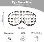 Silk Brown White Horse Eye Mask Animal Design, Adjustable Strap - Image 2