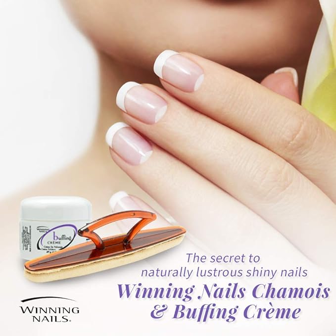 Chamois Buffer and Buffing Cream | Buff and Shine Dull Nails While Softening - Image 4