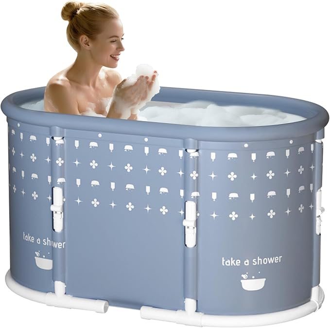 Portable Bathtub, Foldable Bathtub No Installation, Freestanding Shower Bathtubs by HLCZLUZ