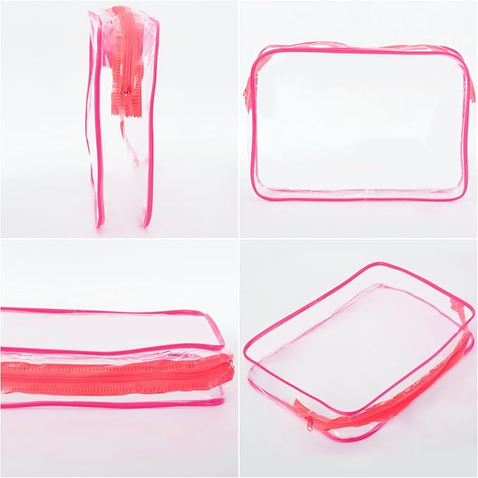 Tbestmax 10 Pack Clear Cosmetic Bags Makeup Bags Portable Waterproof TSA - Image 4
