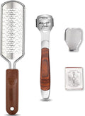 Colossal Foot Rasp & Wood Handle Callus Shaver, Pedicure Foot File Kit by Vusoset