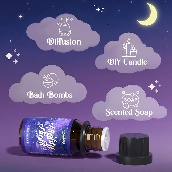 SALUBRITO Good Night Fragrance Oils, Premium Essential Oil Set - Image 5