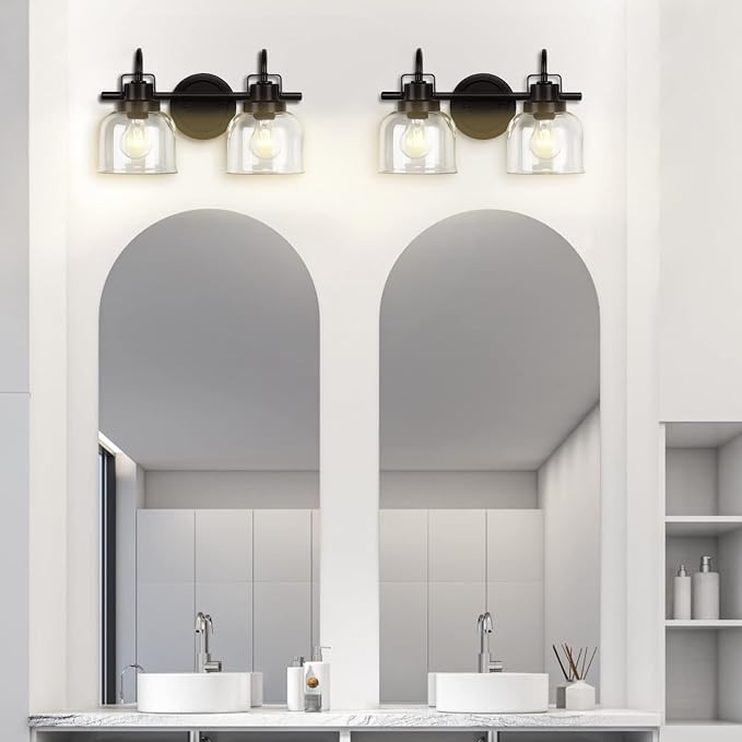2 Lights Bathroom Vanity Light, Bronze Modern Wall Light Fixtures Over Mirror - Image 8