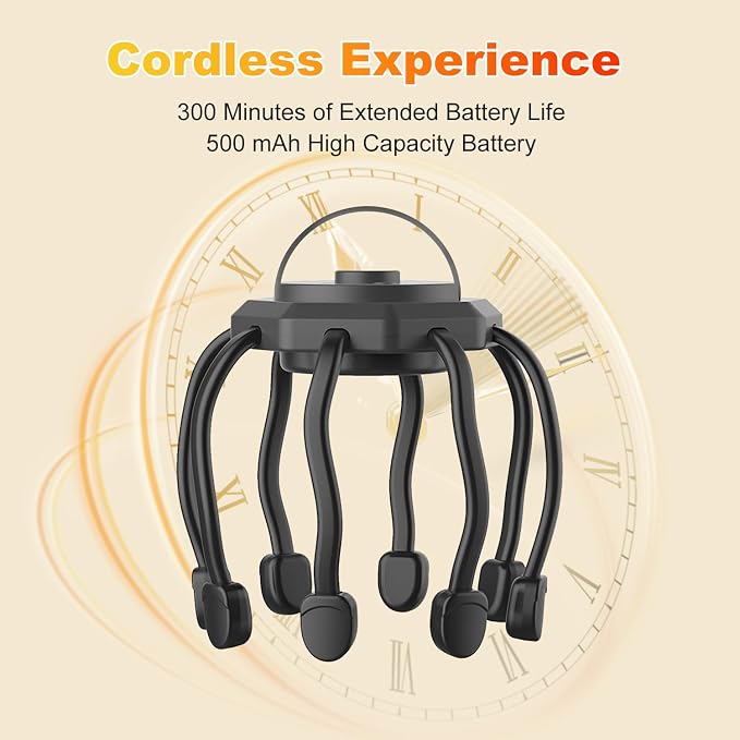 Electric Scalp Massager, Head Massager Scalp Stress Relax, Kneading Hair Massage - Image 2