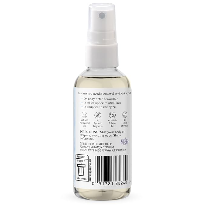 Aura Cacia Room and Body Mist, Refreshing Peppermint, 4 Fluid Ounce - Image 4
