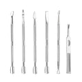 6PCS Cuticle Pusher Set, Stainless Steel Cuticle Remover Kit, Cutter and by Benbeno