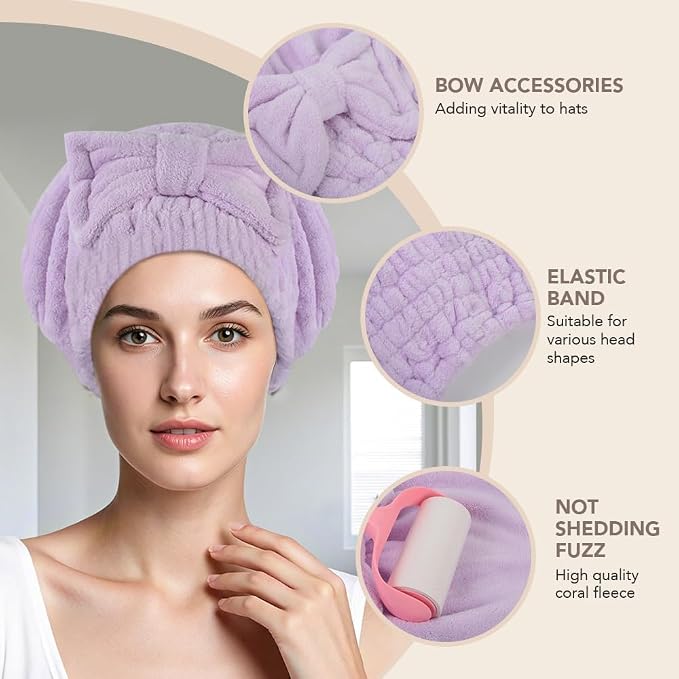 SUNLAND Large Microfiber Hair Drying Caps - Image 3