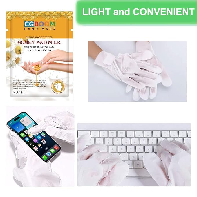 Hand Mask Moisturizing Glove 3 pack, Hand Peel Mask Exfoliating Gloves - Image 3