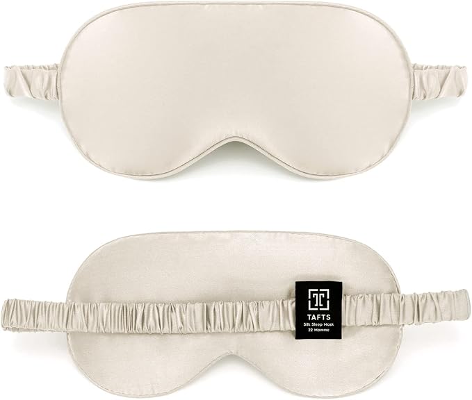 TAFTS Silk Sleep Mask - 22mm 100% Pure Mulberry 6A Silk & Blindfold by Tafts