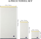 REDKISS 6 Piece Luxury Bath Towel Set, 2 Bath Towels, 2 Hand Towels, 2 - Image 3