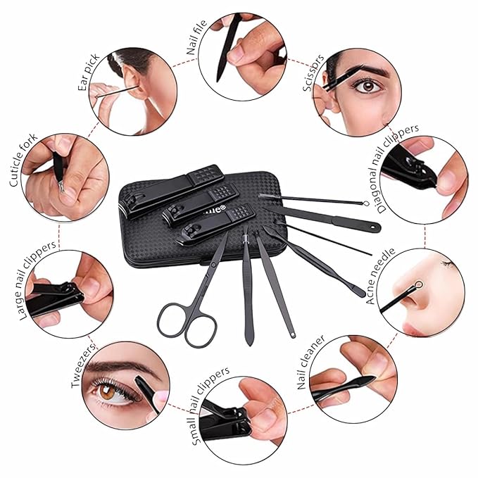 Glamne Manicure Set Nail Clippers Kit Professional Stainless Steel Nail Care - Image 6