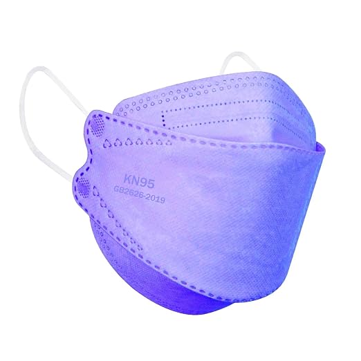 Borje KN95 Face Masks for Adults 50 Pack, 5-Ply Purple Disposable Face Mask by Borje
