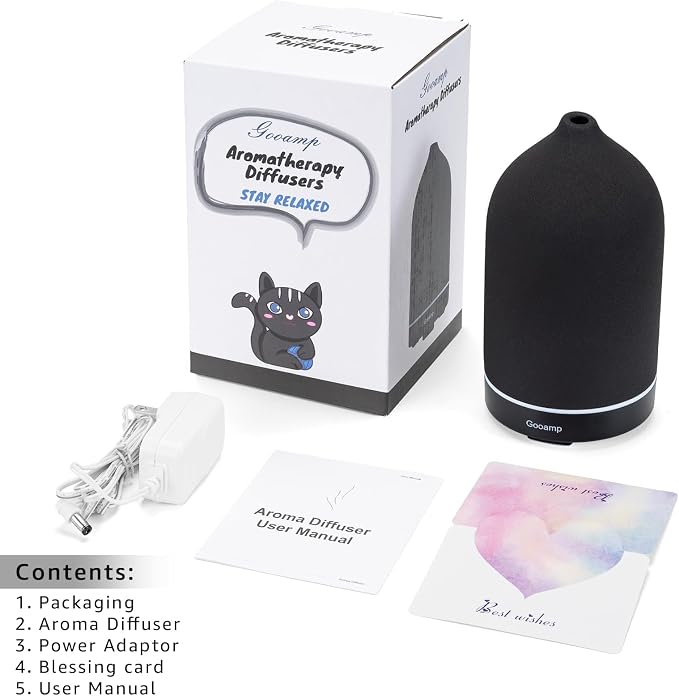 Gooamp 200ML Ceramic Essential Oil Diffuser - Image 7
