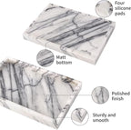 Marble Bathroom Vanity Tray, Natural Luxury Vanity Home Kitchen Bathroom Table - Image 5