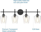 Ralbay Vintage Bathroom Vanity Lighting Fixtures 4-Lights Industrial Matte - Image 7
