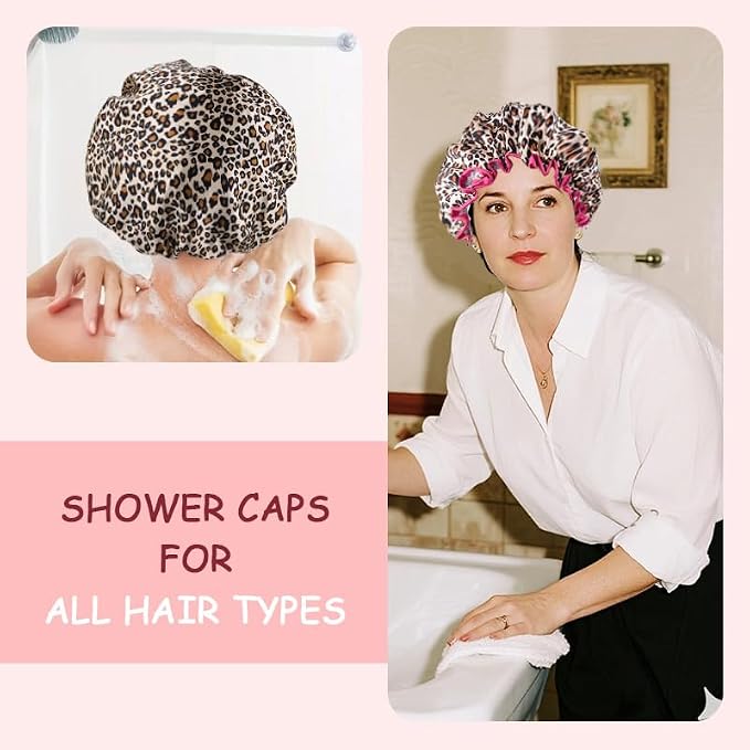 Vintage Leopard Print Shower Cap - Image 3