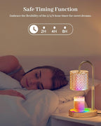 Candle Warmer Lamp with 7 LED Color Changing, Timer Dimmer Height Adjustable - Image 3