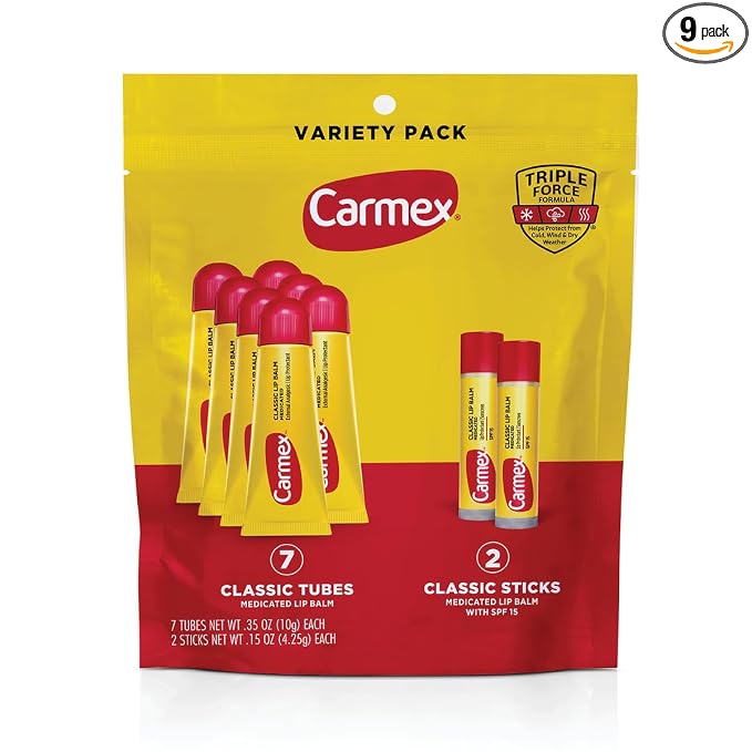 Carmex Classic Medicated Lip Balm Pack, Lip Moisturizer by Carmex