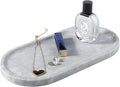 Koville Grey Marble Tray for Bathroom Countertop, Stone Catchall Trays for by Koville