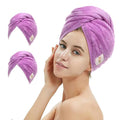 M-bestl 2 Pack Microfiber Hair Towel Wrap, Hair Drying Towel by awesomeOralcareproduct