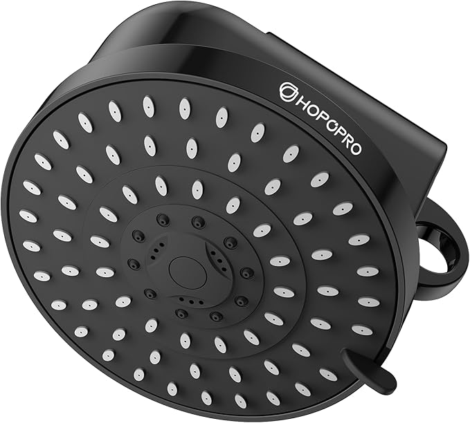 High Flow Filtered Shower Head, HOPOPRO 5 Modes High Pressure Fixed Showerhead by HOPOPRO