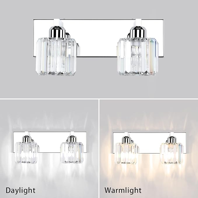 Aipsun Bathroom Vanity Lighting Fixtures Crystal Vanity Lights - Image 6